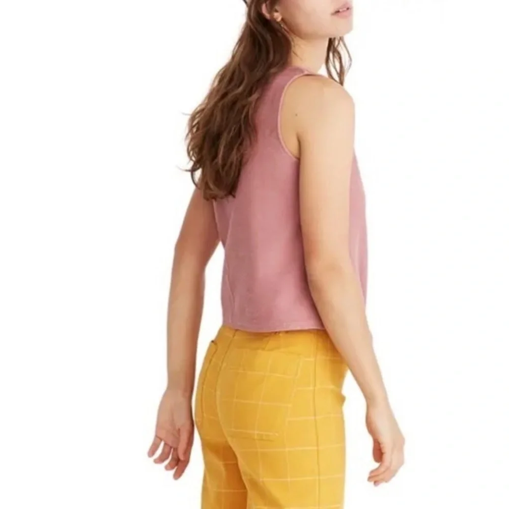 Madewell Texture & Thread Button Front Tie Tank Size Small - Picture 7 of 12